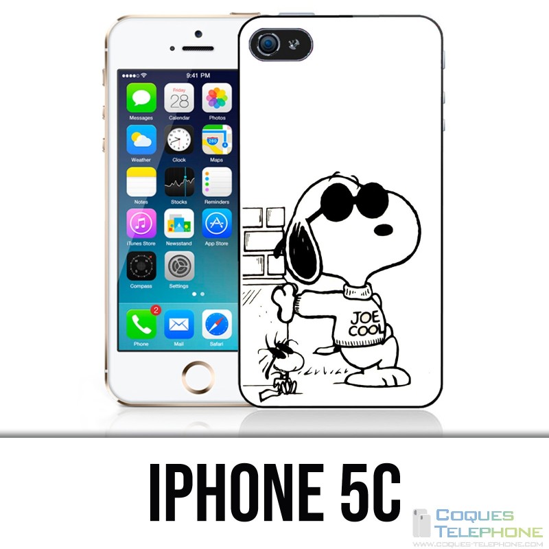 Funda iPhone 5C - Snoopy Negro Blanco