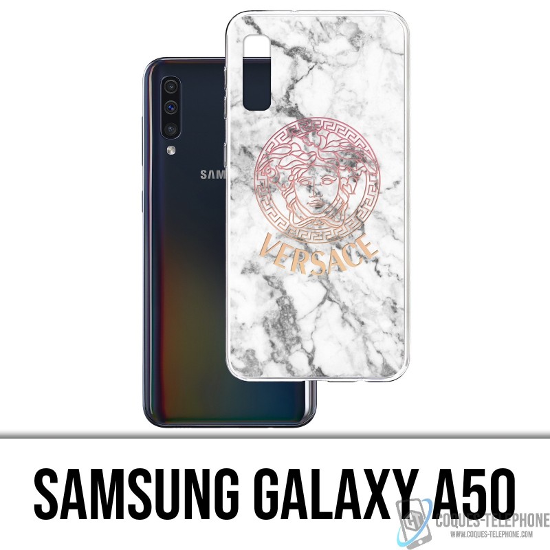 Samsung Galaxy A50 Case - Versace white marble