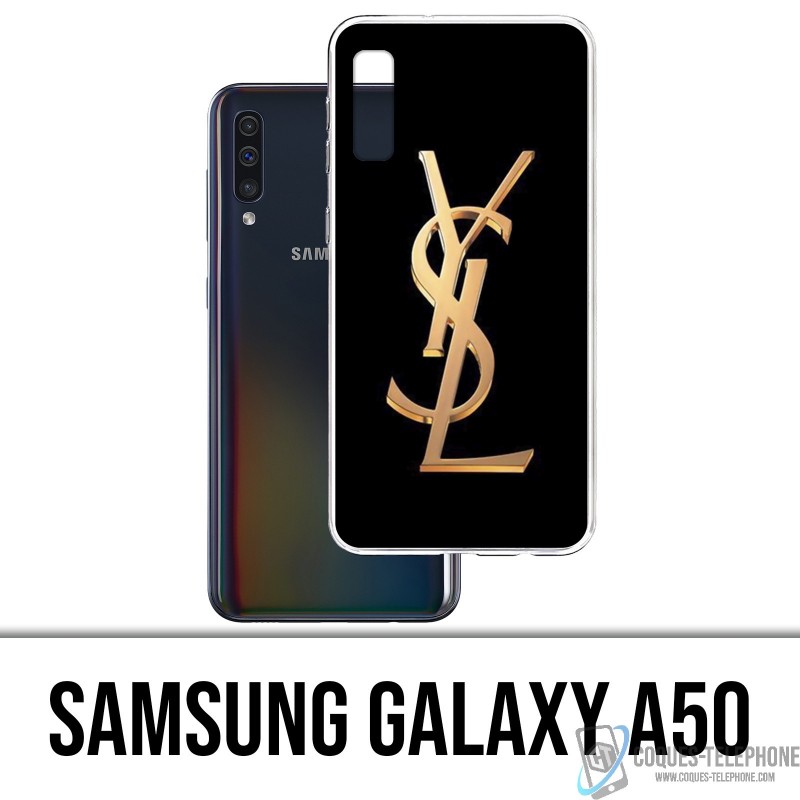 Custodia Samsung Galaxy A50 - YSL Yves Yves Saint Laurent Logo Oro