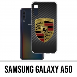 Funda del Samsung Galaxy A50 - Logotipo de Porsche Carbono