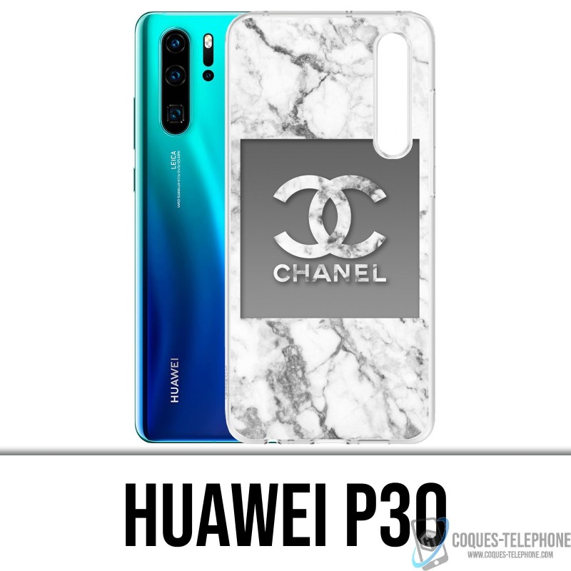 Huawei P30 Case - Chanel Weißer Marmor
