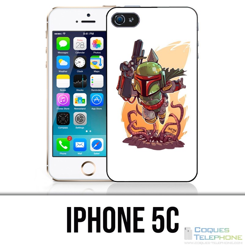 Coque iPhone 5C - Star Wars Boba Fett Cartoon