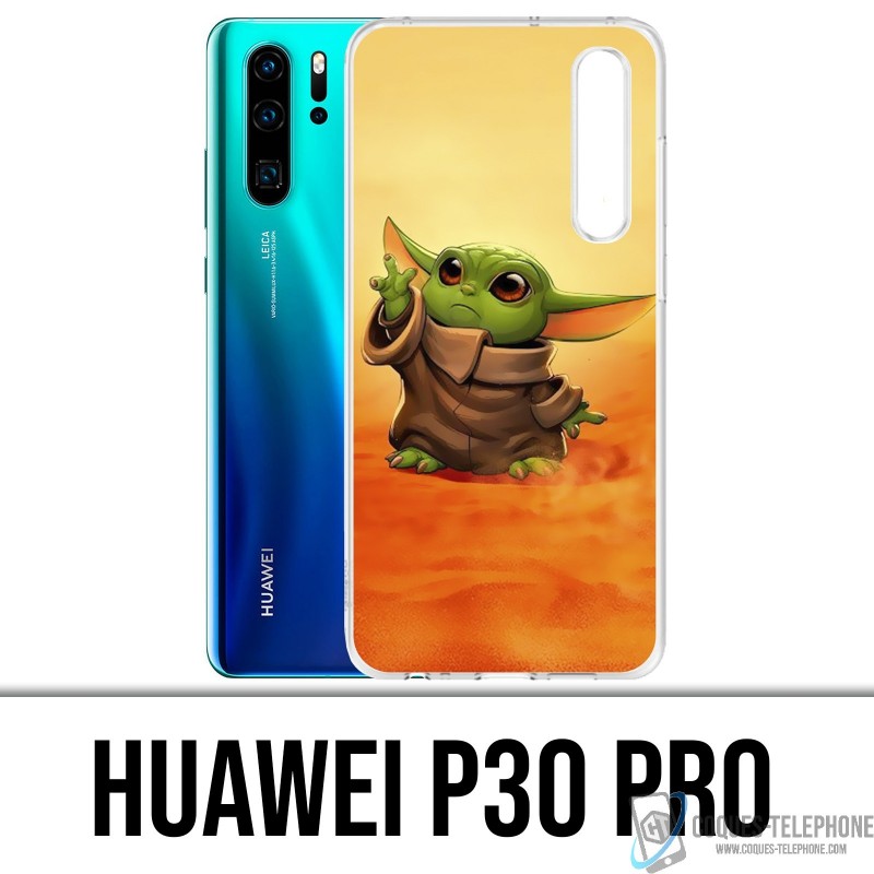 Funda Huawei P30 PRO - Star Wars baby Yoda Fanart