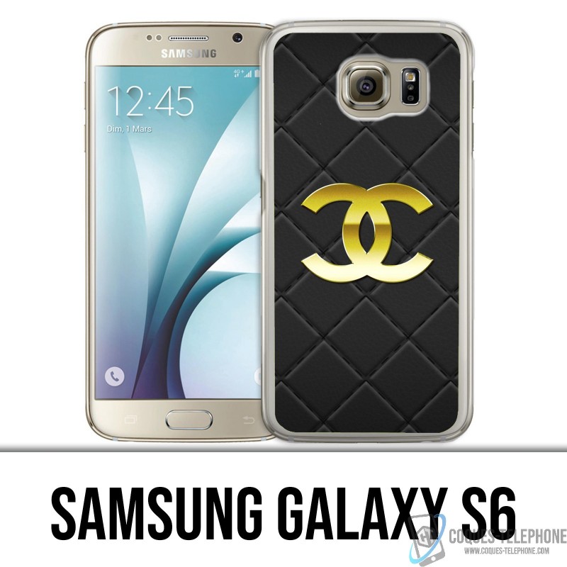 Funda Samsung Galaxy S6 - Logotipo de cuero de Chanel