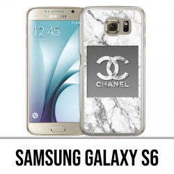 Coque Samsung Galaxy S6 - Chanel Marbre Blanc