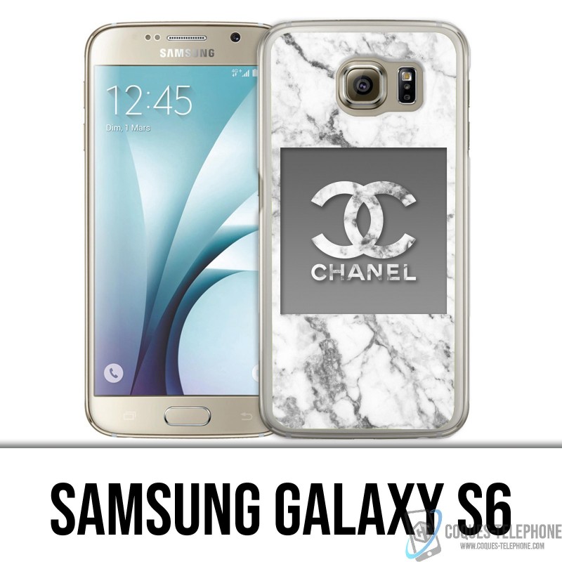 Coque Samsung Galaxy S6 - Chanel Marbre Blanc