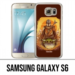 Coque Samsung Galaxy S6 - Star Wars Mandalorian Yoda fanart