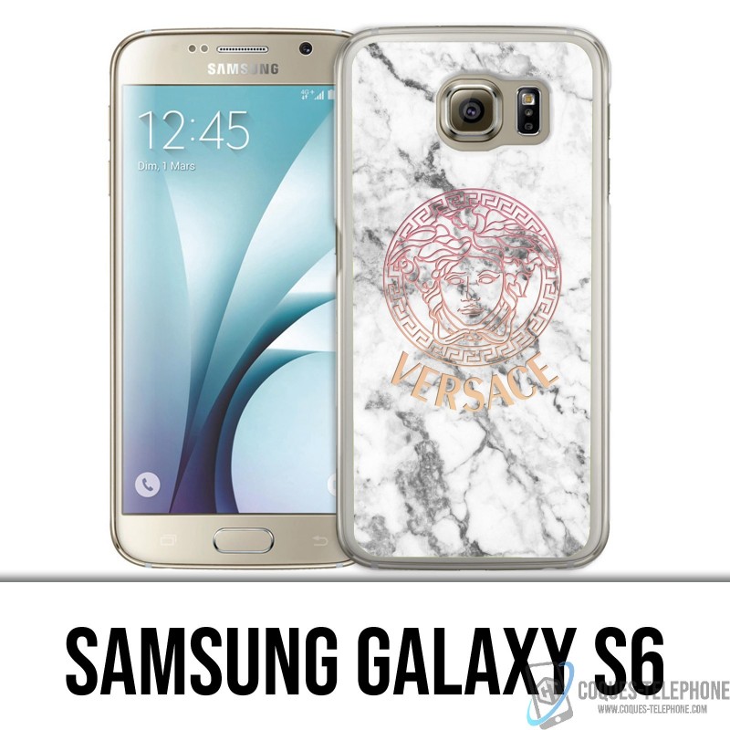 Coque Samsung Galaxy S6 - Versace marbre blanc