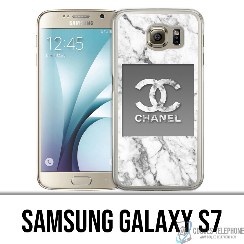 Samsung Galaxy S7 Custodia - Chanel Marmo Bianco