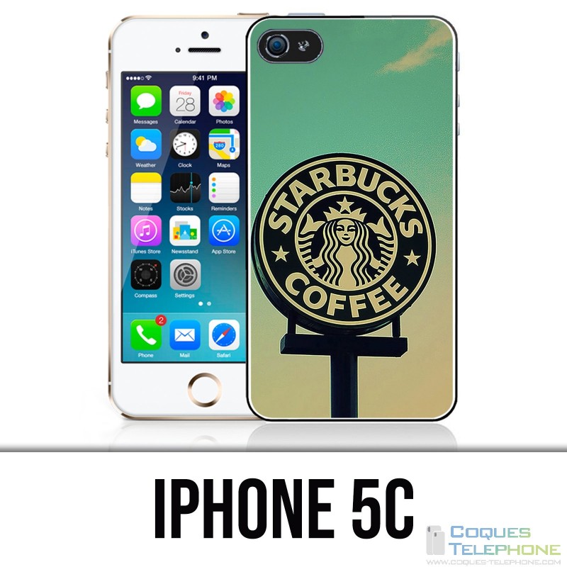 Coque iPhone 5C - Starbucks Vintage