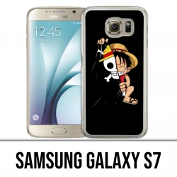Coque Samsung Galaxy S7 - One Piece baby Luffy Drapeau