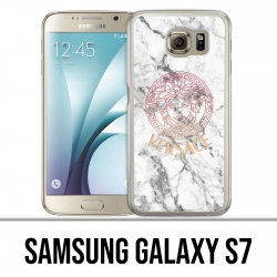 Coque Samsung Galaxy S7 - Versace marbre blanc
