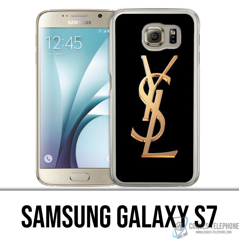 Coque Samsung Galaxy S7 - YSL Yves Saint Laurent Gold Logo