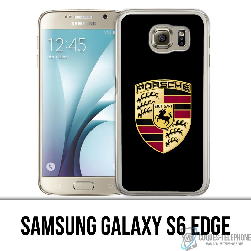 Funda Samsung Galaxy S6 - Logotipo de Porsche Negro