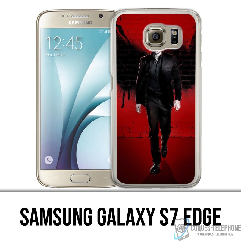 Coque Samsung Galaxy S7 edge - Lucifer ailes mur