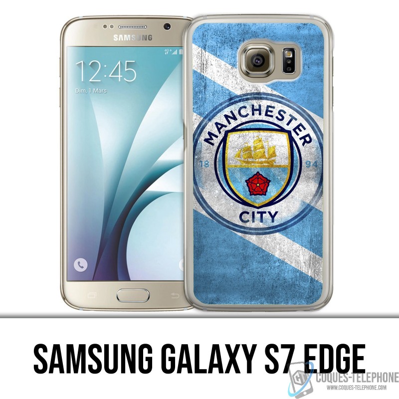 Coque Samsung Galaxy S7 edge - Manchester Football Grunge