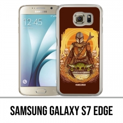 Coque Samsung Galaxy S7 edge - Star Wars Mandalorian Yoda fanart