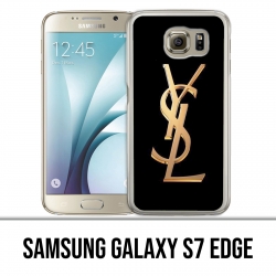 Coque Samsung Galaxy S7 edge - YSL Yves Saint Laurent Gold Logo