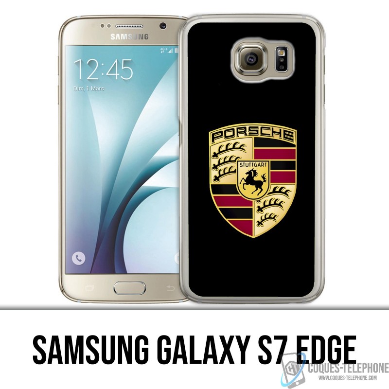 Samsung Galaxy S7 bordo Custodia - Porsche Logo Nero