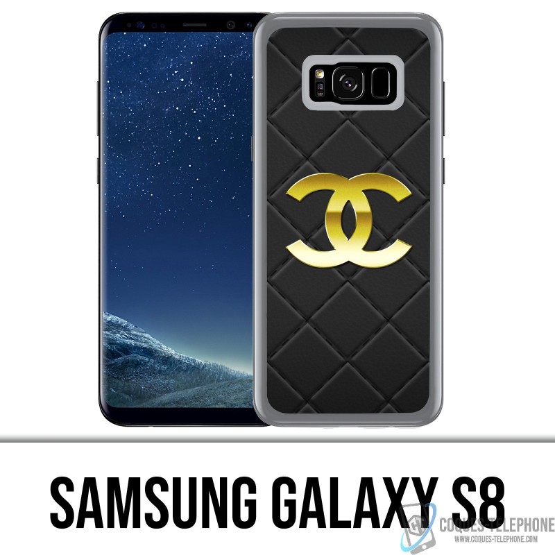 Samsung Galaxy S8 Custodia - Logo in pelle Chanel