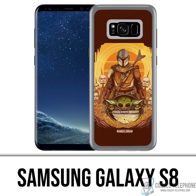 Coque Samsung Galaxy S8 - Star Wars Mandalorian Yoda fanart