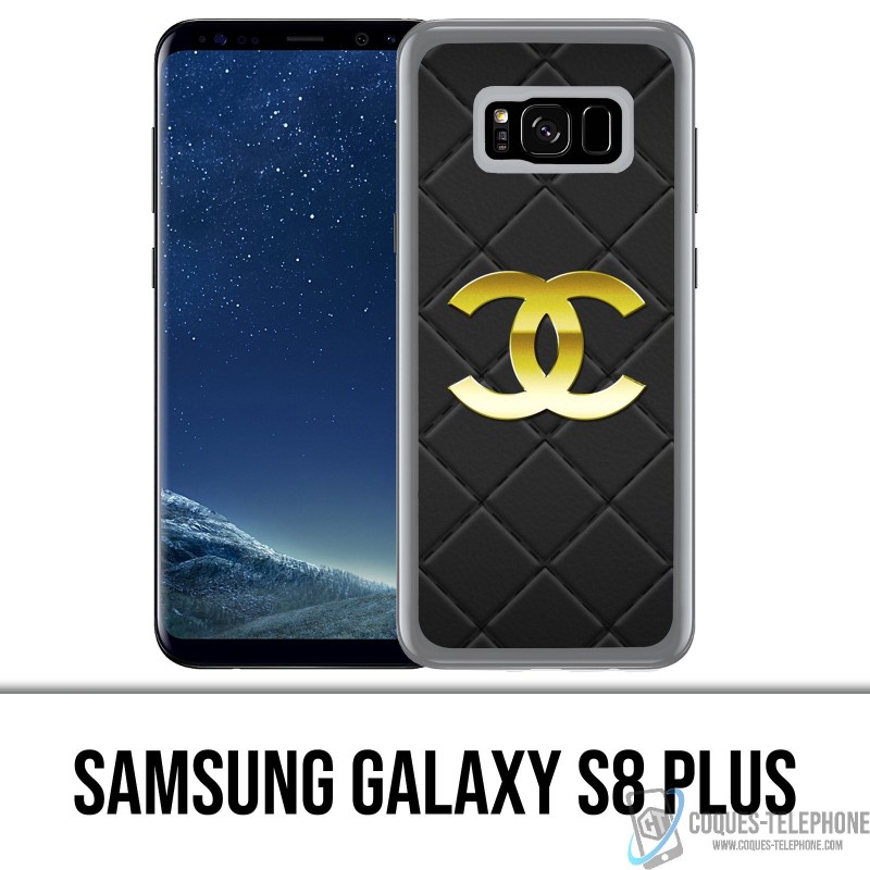 Samsung Galaxy S8 PLUS - Funda de cuero con logo de Chanel