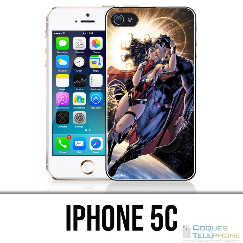 Custodia per iPhone 5C: Superman Wonderwoman