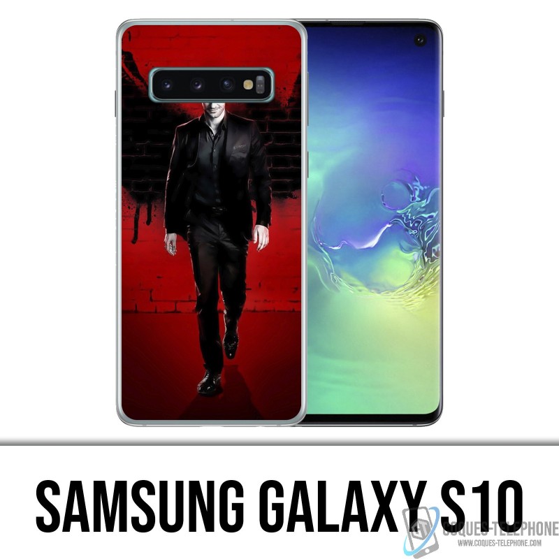 Coque Samsung Galaxy S10 - Lucifer ailes mur