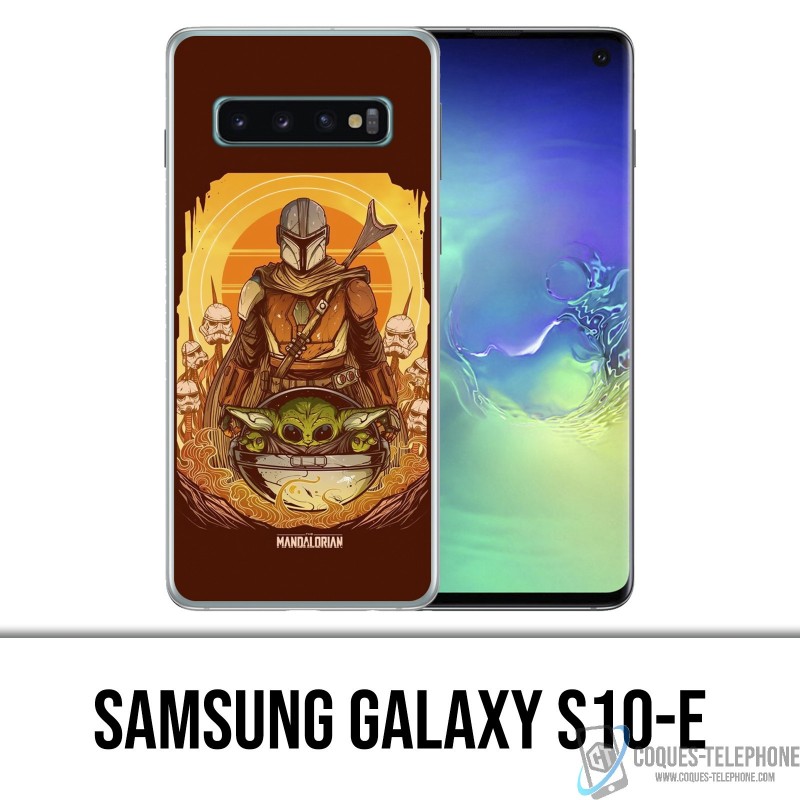 Coque Samsung Galaxy S10e - Star Wars Mandalorian Yoda fanart