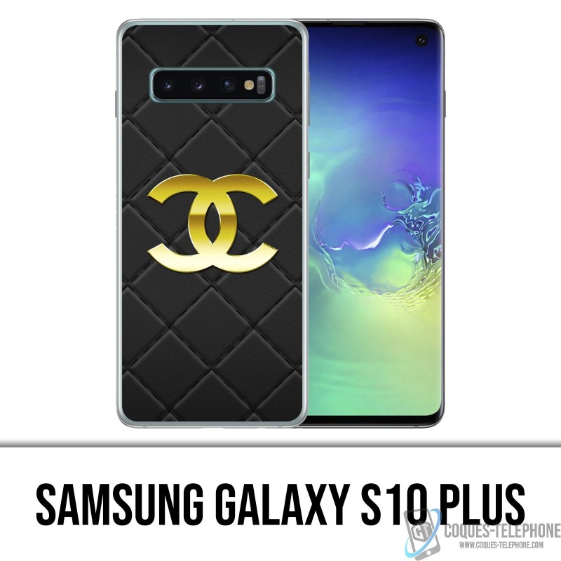 Funda Samsung Galaxy S10 PLUS - Logotipo de cuero de Chanel