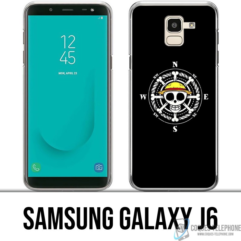 Samsung Galaxy J6 Custodia - Logo della bussola in un pezzo unico
