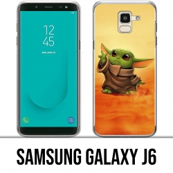 Samsung Galaxy J6 Custodia - Star Wars bambino Yoda Fanart