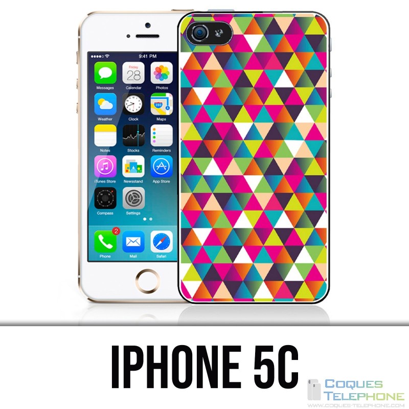 Custodia per iPhone 5C - Triangolo multicolore