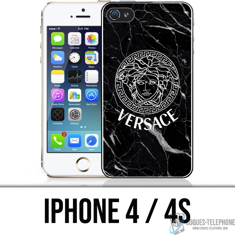 Custodia per iPhone 4 / 4S - Versace marmo nero