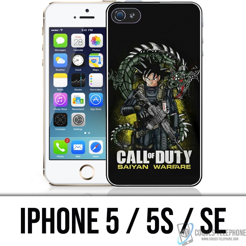 Coque iPhone 5 / 5S / SE - Call of Duty x Dragon Ball Saiyan Warfare