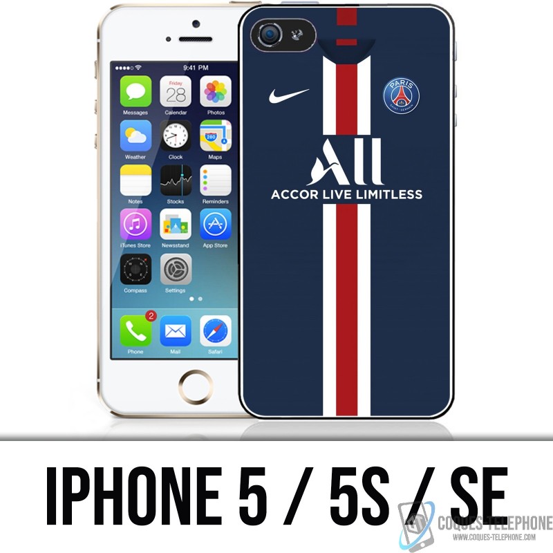 Coque iPhone 5 / 5S / SE - Maillot PSG Football 2020