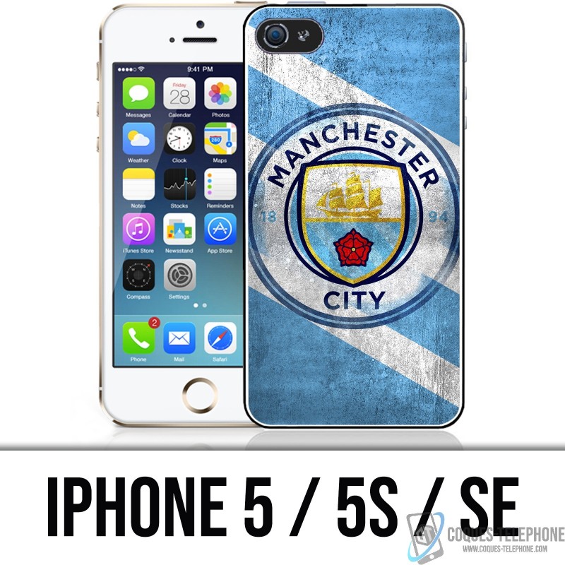 Coque iPhone 5 / 5S / SE - Manchester Football Grunge