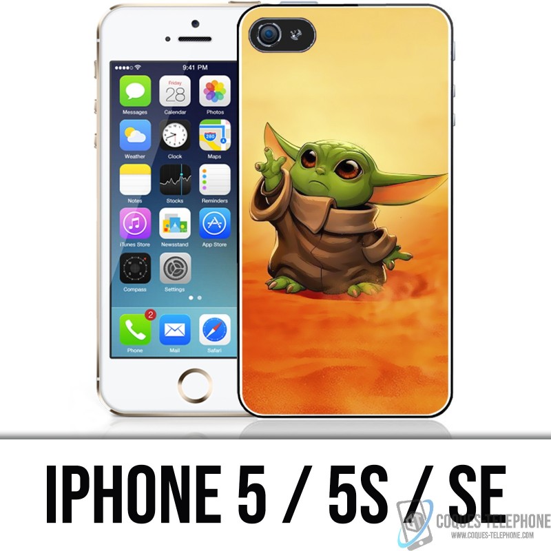 Funda iPhone 5 / 5S / SE - Star Wars baby Yoda Fanart