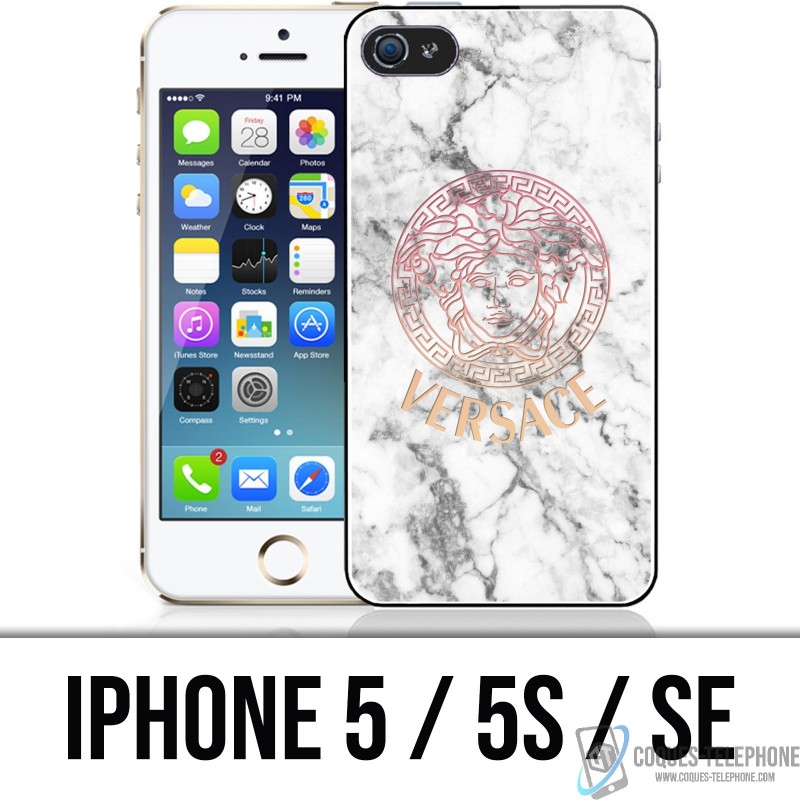 Custodia per iPhone 5 / 5S / SE - Versace marmo bianco