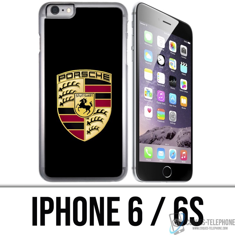 Custodia per iPhone 6 / 6S - Logo Porsche Nero