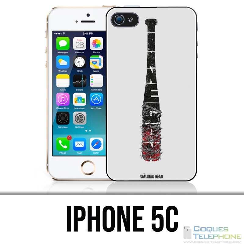 Coque iPhone 5C - Walking Dead Logo Negan Lucille