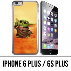 Coque iPhone 6 PLUS / 6S PLUS - Star Wars baby Yoda Fanart