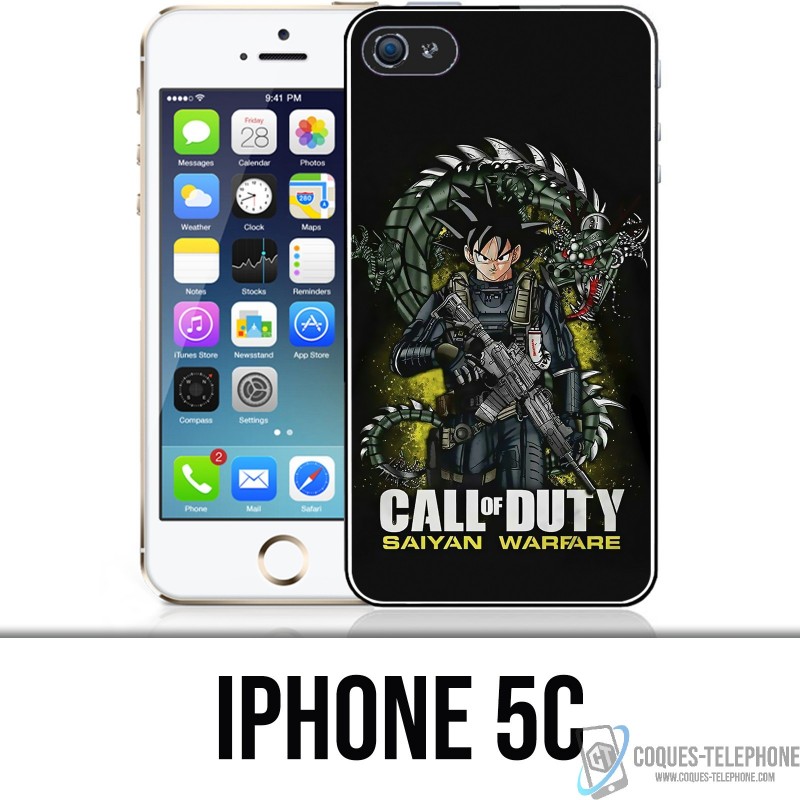 Coque iPhone 5C - Call of Duty x Dragon Ball Saiyan Warfare
