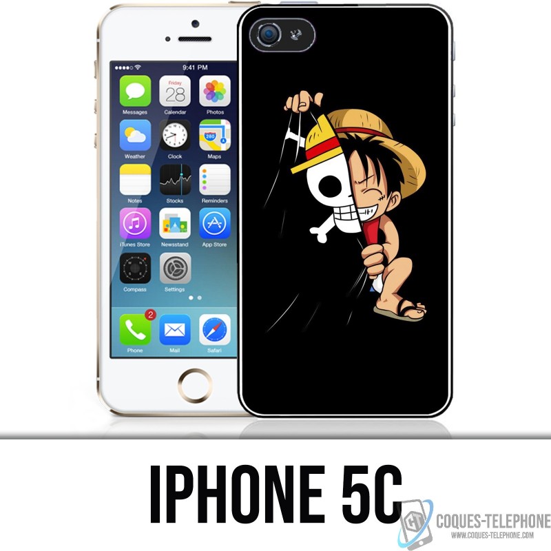 Coque iPhone 5C - One Piece baby Luffy Drapeau