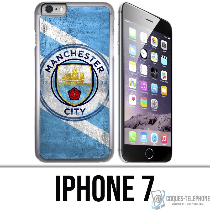 Coque iPhone 7 - Manchester Football Grunge