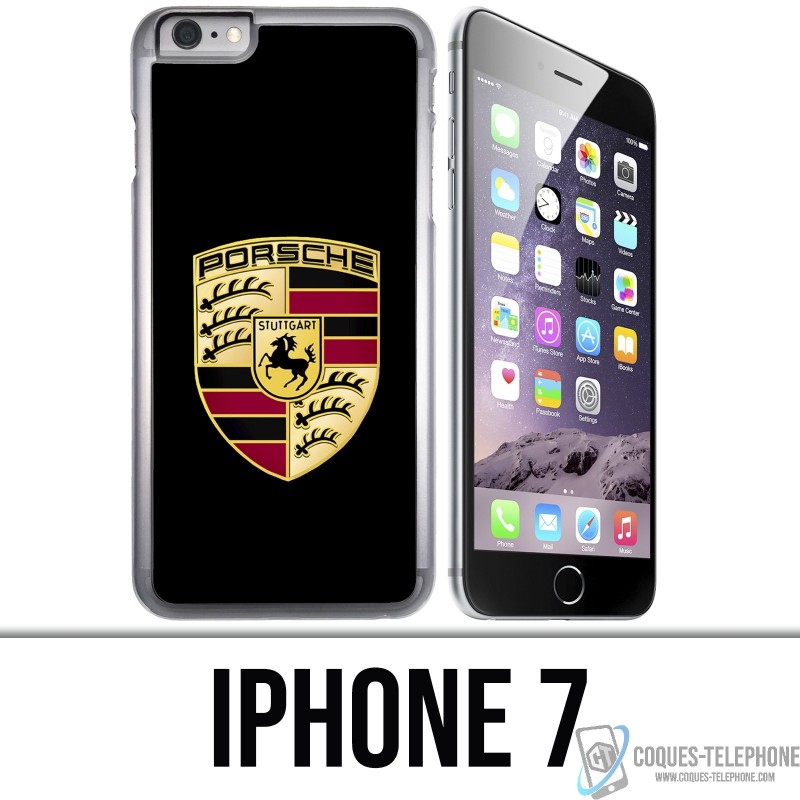 Coque iPhone 7 - Porsche Logo Noir