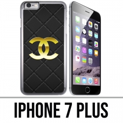 Coque iPhone 7 PLUS - Chanel Logo Cuir