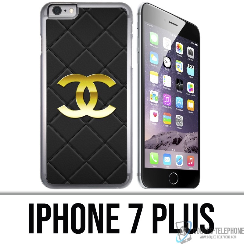 iPhone 7 PLUS Custodia - Logo in pelle Chanel