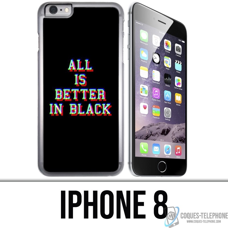 Funda iPhone 8 - Todo es mejor en negro