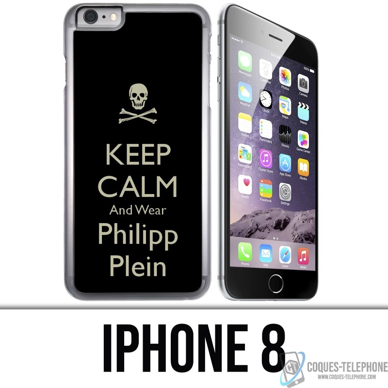 Funda iPhone 8 - Mantén la calma Philipp Plein